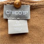 Chico's S Removable Neck Scarf English Toffee Brown Tie Neck Pullover Sweater Photo 10