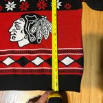 Chicago Blackhawks NHL Ugly Christmas Sweater Official V Neck Women's Size M Black Size M Photo 5