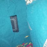 EGO  LP Kurta Smocked Cotton Dress Petite in Turquoise Gold Paint Petite Photo 5