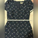 Loft Navy Blue V-neck fit to flare zip back dress w/ pockets. Size 2 never worn Photo 8