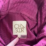 Chaser  Plum Waffle Print Pullover Hoodie Sweatshirt Women’s Sz M EUC Photo 2