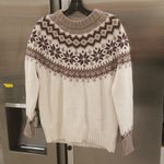 💕BODEN💕 Fair Isle Metallic Yarn Sweater ~ Warm Ivory Fair Isle Print US 8 NWOT Photo 9