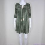 She & Sky green half-sleeve mini dress with white stripes , women's size S Photo 13
