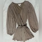 Entro  COLLECTION Sparkly Wrap Romper with Billowy Sleeves and Elastic … Photo 4