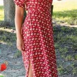 Natural Life  Sophia v neck floral wrap maxi dress with slits coastal cowgirl 734 Photo 0