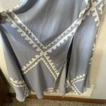 NEW Mon Renn Serape Midi Dress Blue Postcards White Pattern Size Small/8 Photo 3