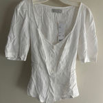 Urban Outfitters New  Women’s White Babydoll Linen Blend Size M Photo 0