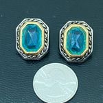 Vintage Unsigned Faux Blue Topaz Two Photo 3