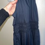 A New Day  Dark Grey/Navy High Neck Midi Dress Elastic Waist w/ Pockets sz Small Photo 5