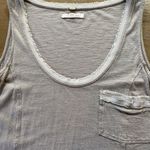 Anthropologie Pure + Good Top Tank Tunic Women's S   2 tone Gray Fray detail EUC Photo 5