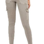 Spanx  Stretch Twill Ankle Cargo Pants Desert Dune Womens Small Photo 0