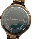 New Jeanneret Luxury Crystal Bezel Blue Face Gold Tone Mesh Band Wristwatch Photo 9