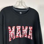 Athletic Works Mama Black Oversized Graphic Print Crewneck Sweatshirt Mother Mom Large NWT Photo 1