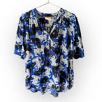 Anthropologie The Art Of Emily Isabella Blue Black Panther Print top Photo 1