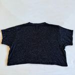 Joah Brown  Black Textured Cropped Tee Photo 3