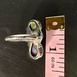 Sterling Silver Mojave Turquoise Purple and Green Two Stone Size 7 Photo 5