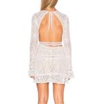 For Love & Lemons Emerie Cut Out Dress in White EUC Photo 7
