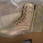 AZALEA WANG Jekyll Gold Tone Rhinestone Ankle Boots size 10 Photo 8