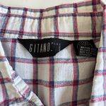 Vintage Gitano White Red Blue Short Sleeve Cotton Button Back Cotton Shirt 18W Photo 3