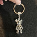 Silver Teddy Bear Keychain, the body moves Photo 1