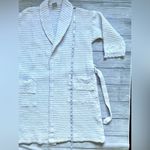 Women’s 100% Cotton White Waffle Knit Robe with Eyelet Accent Trim Size undefined Photo 9