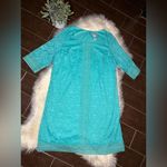 Catherines Catherine’s turquoise laced dress sz 0X Photo 1