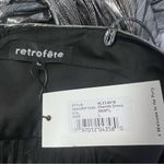 NEW Retrofete Cherith Pleated Dress Silver Gunmetal Sz L Size L Photo 4