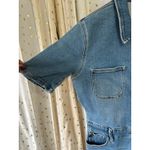 Judy Blue  Women's JB88722 Short Sleeve Zip Up Stretch Denim Wide Leg Jumpsuit L Photo 3