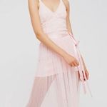Free People Embroidered Pink Mini Bodycon Dress Photo 0