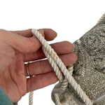 Vintage Evening Silver Beaded Crossbody Formal Bag Tassel Purse Photo 10