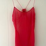 Victoria's Secret  Red Sheer Open Back Sexy Chemise Lingerie Rhinestone Strap XL Photo 0
