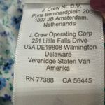 J.Crew Button Up Shirt Womens S Blue Green Floral Cotton Poplin Smart Casual Photo 14