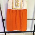 American Vintage Vintage 60s Orange Embroidered Cottagecore Midsommar Cutesy Floral Mini Dress Photo 4