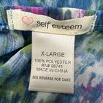 Self Esteem Vintage‎  Blue Abstract Print Y2K Babydoll Tank Top Fairy Boho Hippie Photo 6