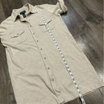 Ralph Lauren Lauren Size M Natural Oatmeal Linen Cotton Shirt Dress Button Knee Photo 8