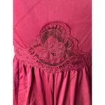 Teddy negligee sheer lace satin burgundy Red Photo 4