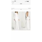 Katie May NOEL & JEAN  Cowl Back Long Crepe Wedding Gown Dress Off-White 12 NWT Photo 8