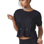 Fabletics | Odin Cinch Waist Detail Black Tee French Terry Fabric Size XS Photo 1