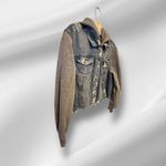 Ci Sono Ci‎ Sono Destroyed Cropped Denim Jacket with attached Hoody Photo 3