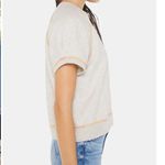 #7 NWT MOTHER The Short Sleeve Concert Tuck in Heather Oatmeal Gray Size XS Photo 3