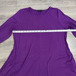 Women Purple Halter Long Sleeve Tunic Mid Stretchy Pockets Dress XL High Photo 11