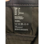 H&M  Dress Pants Womens Size 2 Black Slim Straight Ankle Stretch Belt Loops Zip Photo 5