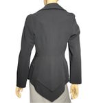 Malhas Italy Women’s S Black Layered Toggle Closure Fitted Alpaca Wool Blazer Photo 4