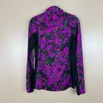 RBX Black & Purple Abstract Floral 1/2 Zip Athletic Pullover M Size M Photo 5