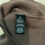 Ambiance Apparel Brown Turtle Neck Ribbed Cropped Sweater Size S Photo 2