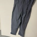 Pistola Jumpsuit Women M Blue Stone Relaxed Field Suit Short Sleeve Button Front Photo 9