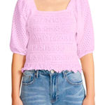 BB Dakota ‎ by Steve Madden Women's Shirt Smock My Way Eyelet Top Size Large L Photo 0
