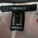 Forever 21  Floral White Open Back Short Sleeve Romper Size Medium Photo 1