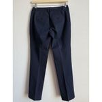 Talbots  High-Waist Straight Pants Women's Size 0P Navy Blue Flat Front Stretch Photo 9