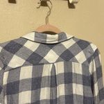 Rails  Hunter White blue and white plaid button‎ up shirt blouse top Size XS Photo 7